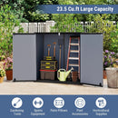 Outdoor Storage Shed 23.5 Cu.ft All-Weather Storage Box with Floor Lockable Door by DirectDeals
