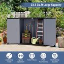 Outdoor Storage Shed 23.5 Cu.ft All-Weather Storage Box with Floor Lockable Door by LJGDeals