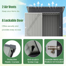 5 x 3 Feet Outdoor Storage Shed with Sloped Roof and Lockable Door-Gray by DirectDeals
