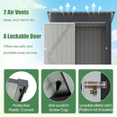 5 x 3 Feet Outdoor Storage Shed with Sloped Roof and Lockable Door-Gray by LJGDeals