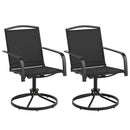 Outdoor Swivel Chairs Set of 2 with High Back and Breathable Seat by LJGDeals