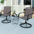 Outdoor Swivel Chairs Set of 2 with High Back and Breathable Seat by LJGDeals