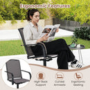 Outdoor Swivel Chairs Set of 2 with High Back and Breathable Seat by LJGDeals