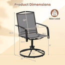 Outdoor Swivel Chairs Set of 2 with High Back and Breathable Seat by LJGDeals