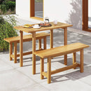 Outdoor Teak Wood Bench for Porch Backyard and Poolside by LJGDeals