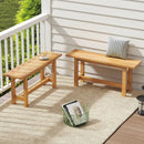 Outdoor Teak Wood Bench for Porch Backyard and Poolside