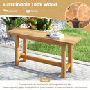 Outdoor Teak Wood Bench for Porch Backyard and Poolside