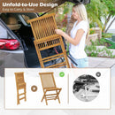 Outdoor Teak Wood Chairs Set of 2 with Slatted Seat and Backrest by LJGDeals
