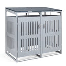 Outdoor Trash Can Storage Shed for 2 Bins with Gas Struts by LJGDeals