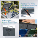 Outdoor Trash Can Storage Shed for 2 Bins with Gas Struts by DirectDeals
