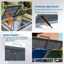 Outdoor Trash Can Storage Shed for 2 Bins with Gas Struts by LJGDeals
