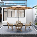 10 Feet Patio Umbrella with 112 Solar Lights and Crank Handle by LJGDeals