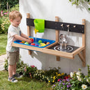 Wall Mounted Mud Kitchen for Kids Ages 3+ by DirectDeals