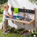 Wall Mounted Mud Kitchen for Kids Ages 3+