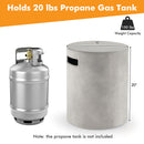Outdoor Weather Resistant Tank Hideaway Table Fits Standard 20 LBS Propane Gas Tank for Fire Pits