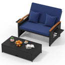 Outdoor Wicker Daybed with Folding Panels and Storage Ottoman by LJGDeals