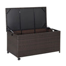 Outdoor Wicker Storage Box with Zippered Liner by LJGDeals