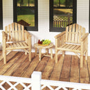 Outdoor Wood Armchair Wooden Patio Dining Chair with Armrests by LJGDeals