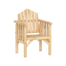 Outdoor Wood Armchair Wooden Patio Dining Chair with Armrests by LJGDeals