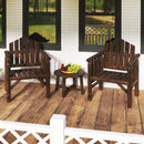 Outdoor Wood Armchair Wooden Patio Dining Chair with Armrests by LJGDeals