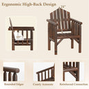 Outdoor Wood Armchair Wooden Patio Dining Chair with Armrests by LJGDeals