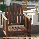 Outdoor Wood Armchair Wooden Patio Dining Chair with Armrests by LJGDeals