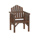 Outdoor Wood Armchair Wooden Patio Dining Chair with Armrests by LJGDeals