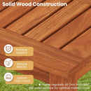 Outdoor Wood Bench 2-Person Backless Patio Garden Bench with Slatted Seat by LJGDeals