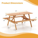 Outdoor Wood Picnic Table with Benches & Bar Table with 2 Stools by LJGDeals