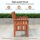 Outdoor Wood Garden Bench 2-Person Patio Park Bench with Backrest Armrests and Slatted Seat by LJGDeals