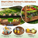 Outdoor Wooden Mud Kitchen with Water Faucet & Planter by DirectDeals