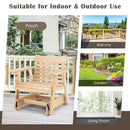 Outdoor Wood Rocking Chair with High Back and Widened Armrests by LJGDeals