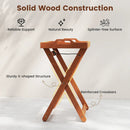 Outdoor Wood Tray Table Portable Side End Table with Folding Frame by LJGDeals