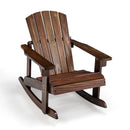 Outdoor Wooden Kid Adirondack Rocking Chair with Slatted Seat by LJGDeals