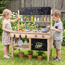 Outdoor Wooden Mud Kitchen for Kids with Sink and Stoves