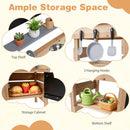 Outdoor Wooden Mud Kitchen for Kids with Sink and Stoves