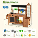 Outdoor Wooden Mud Kitchen with Planter Box and Sink by LJGDeals