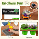 Outdoor Wooden Mud Kitchen with Planter Box and Sink by LJGDeals