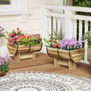 Outdoor Wooden Planter with Legs for Flower Herb Vegetable Fruit by DirectDeals