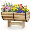 Outdoor Wooden Planter with Legs for Flower Herb Vegetable Fruit by LJGDeals
