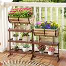 Outdoor Wooden Planter with Legs for Flower Herb Vegetable Fruit by LJGDeals