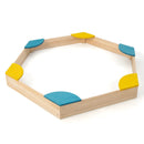 Outdoor Solid Wood Sandbox with 6 Built-in Fan-shaped Seats by LJGDeals