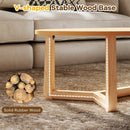 Oval Coffee Table 46 Inches Wooden Accent Table with Thickened Top by LJGDeals