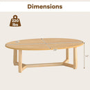 Oval Coffee Table 46 Inches Wooden Accent Table with Thickened Top by LJGDeals