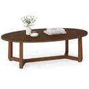 Oval Coffee Table 46 Inches Wooden Accent Table with Thickened Top by LJGDeals