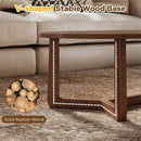 Oval Coffee Table 46 Inches Wooden Accent Table with Thickened Top by LJGDeals