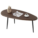 Oval Coffee Table Mid Century Center Table with Sturdy Metal Construction by LJGDeals
