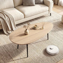 Oval Coffee Table Mid Century Center Table with Sturdy Metal Construction by LJGDeals