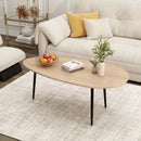 Oval Coffee Table Mid Century Center Table with Sturdy Metal Construction by DirectDeals