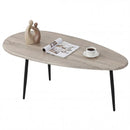 Oval Coffee Table Mid Century Center Table with Sturdy Metal Construction by LJGDeals